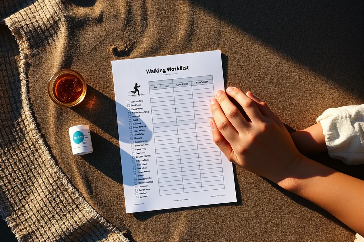 walking workouts tracking checklist — Walking Workouts Tracking Checklist (the finished result)